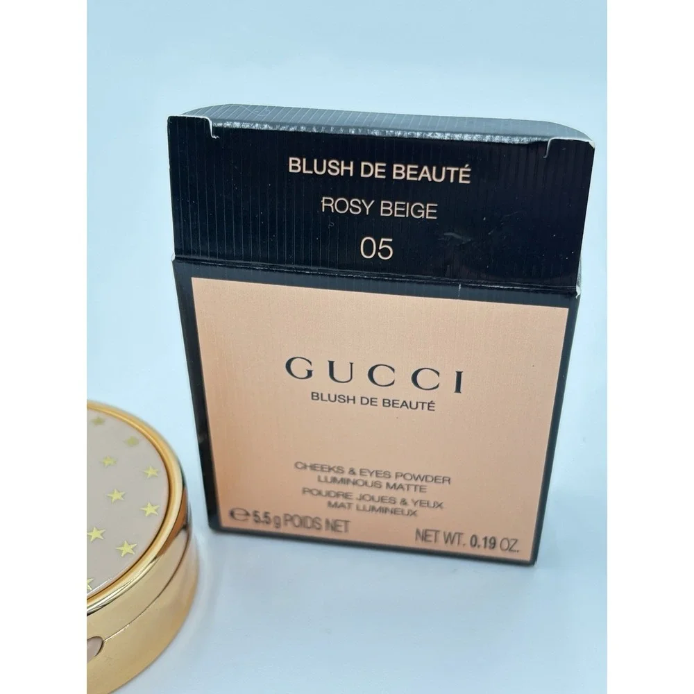Gucci Blush De Beauté 05 Rosy Beige Luminous Matte Cheeks Eyes NIB 5.5g